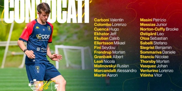 意甲联赛：科莫财大气粗富得流油，热那亚攻击线彻底重组